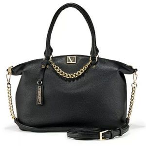THE VICTORIA SLOUCHY SACHEL BLACK HANDBAG